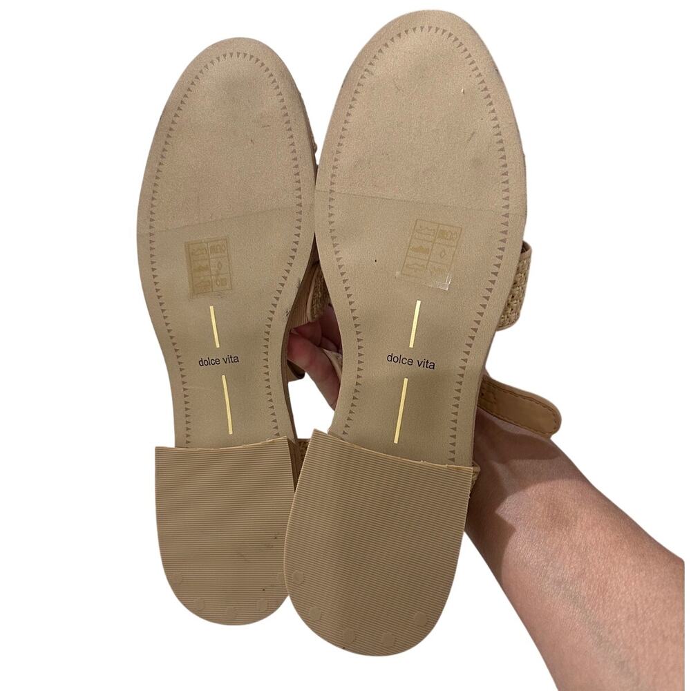 Dolce Vita Winder Woven Basketweave Platform Sandal Tan NWOB Coastal Casual 9 - Picture 9 of 9